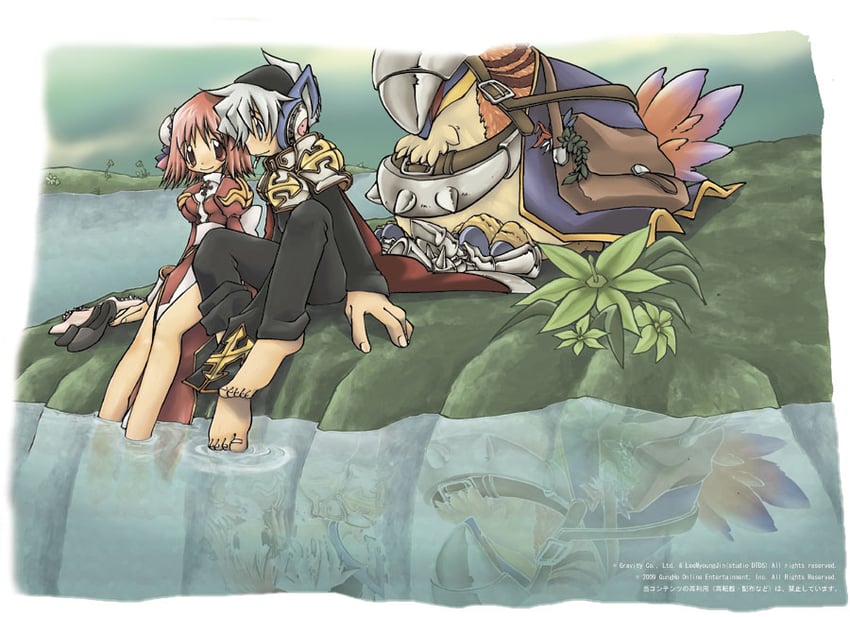 high priest, lord knight, and peco peco (ragnarok online) drawn by hasenyo