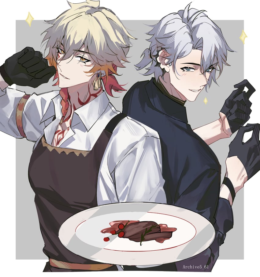 phainon and mydei (honkai and 1 more) drawn by archive5_61