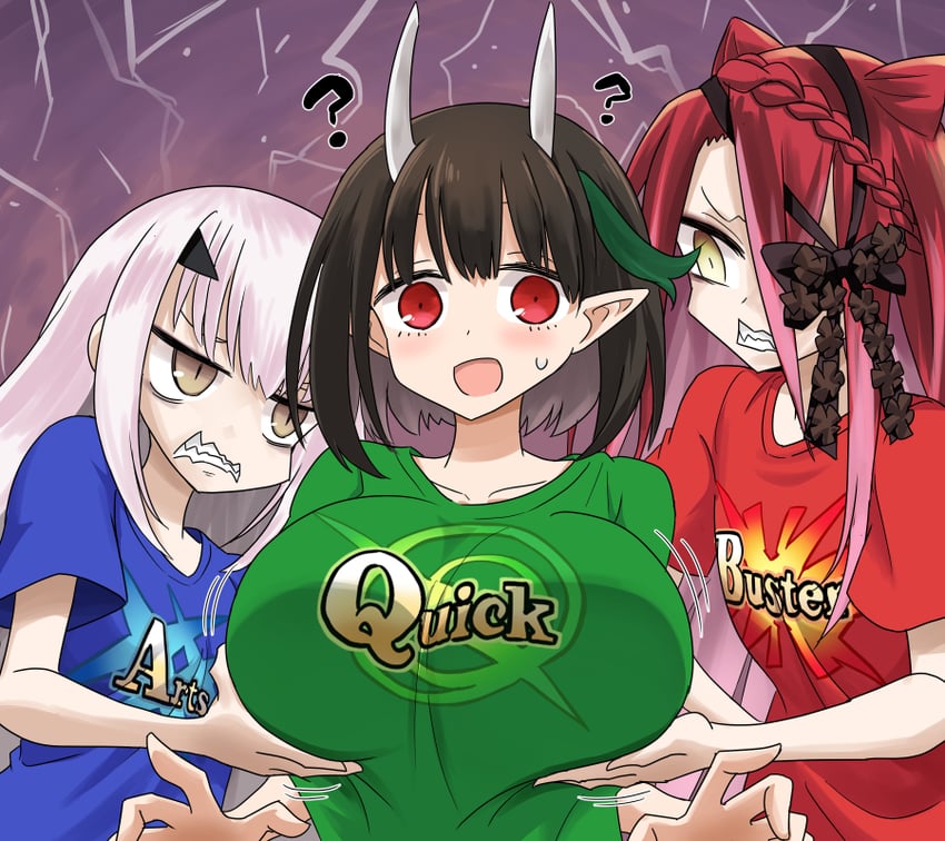 melusine, typhon ephemeros, and biscione (fate and 1 more) drawn by oro_(zetsubou_girl)
