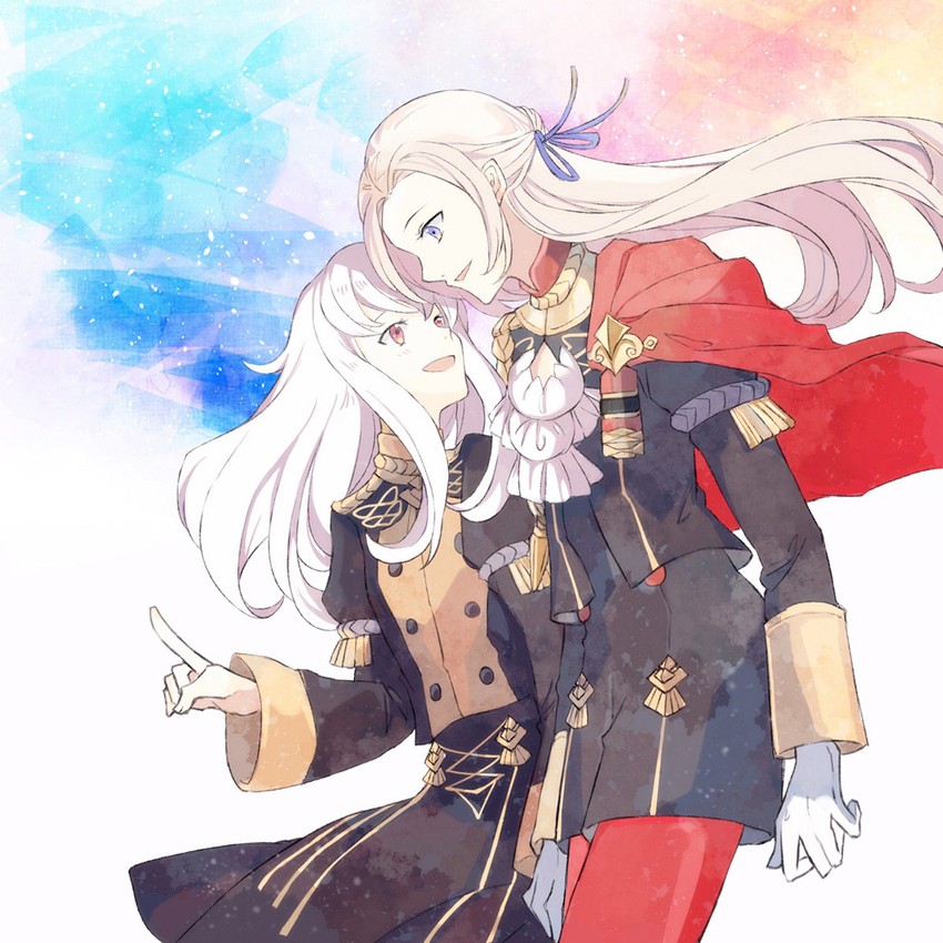 edelgard von hresvelg and lysithea von ordelia (fire emblem and 1 more) drawn by hayuki106
