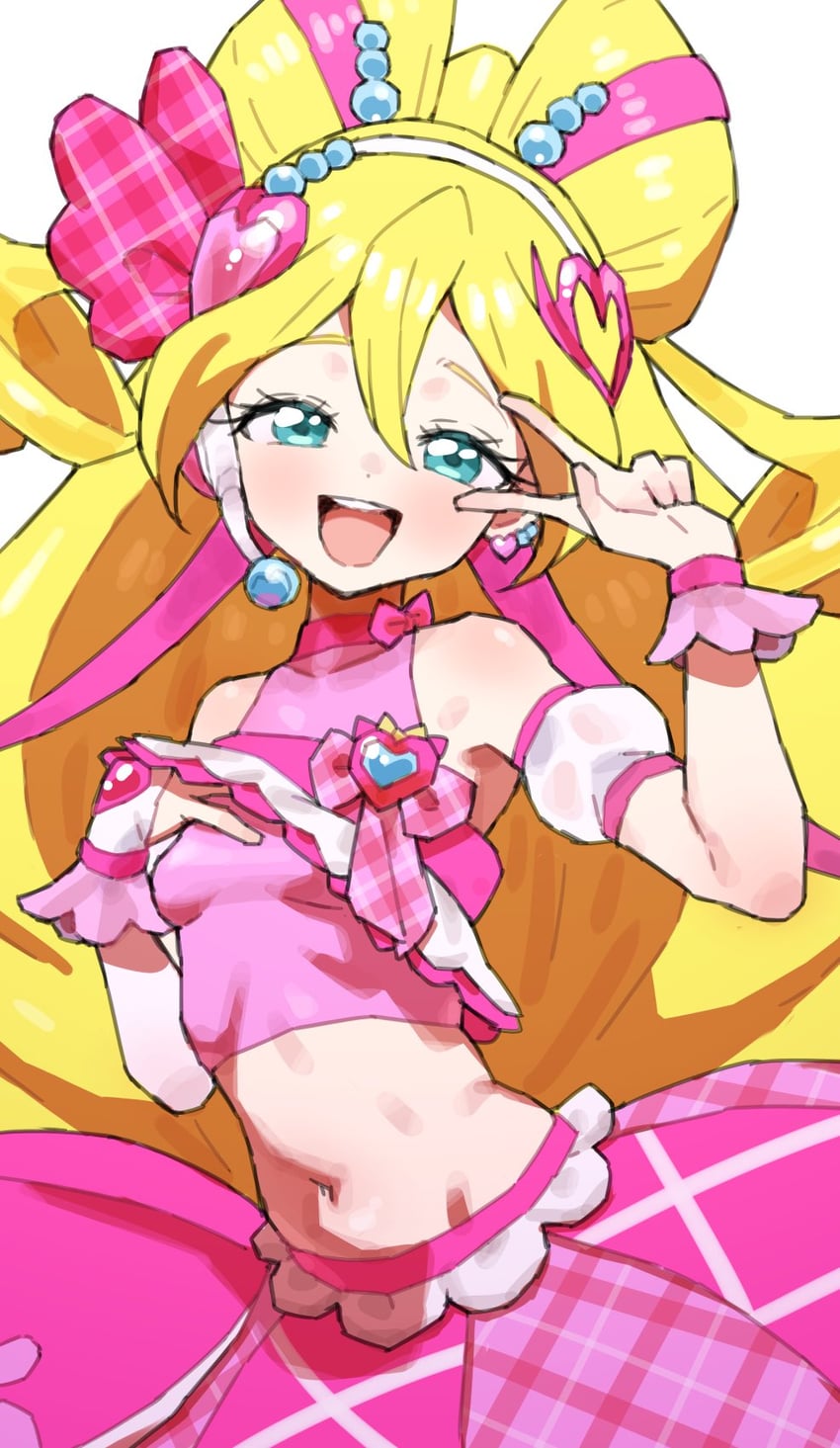 sakura uta and cure idol (precure and 1 more) drawn by mo_(boo1719501boo)