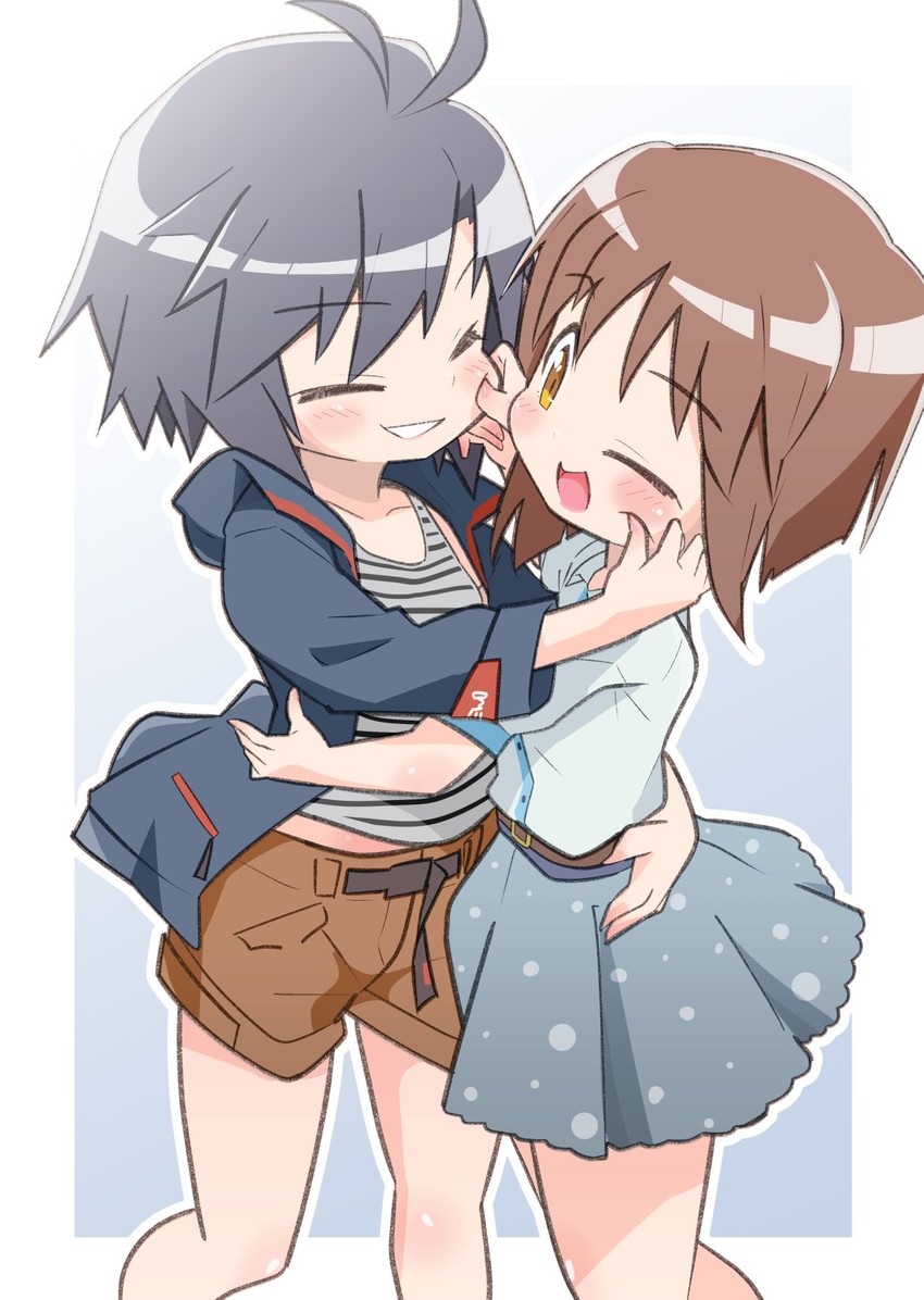kikuchi makoto and hagiwara yukiho (idolmaster) drawn by aly_(eshikidori)
