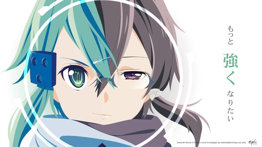 sinon and asada shino (sword art online) drawn by adachi_shingo