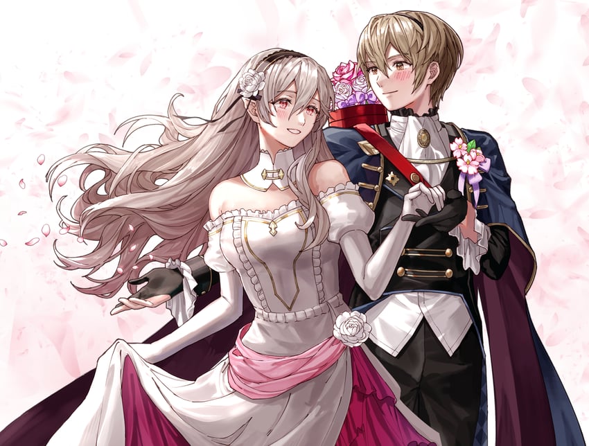 female corrin and leo (fire emblem and 1 more) drawn by sobasakuhin
