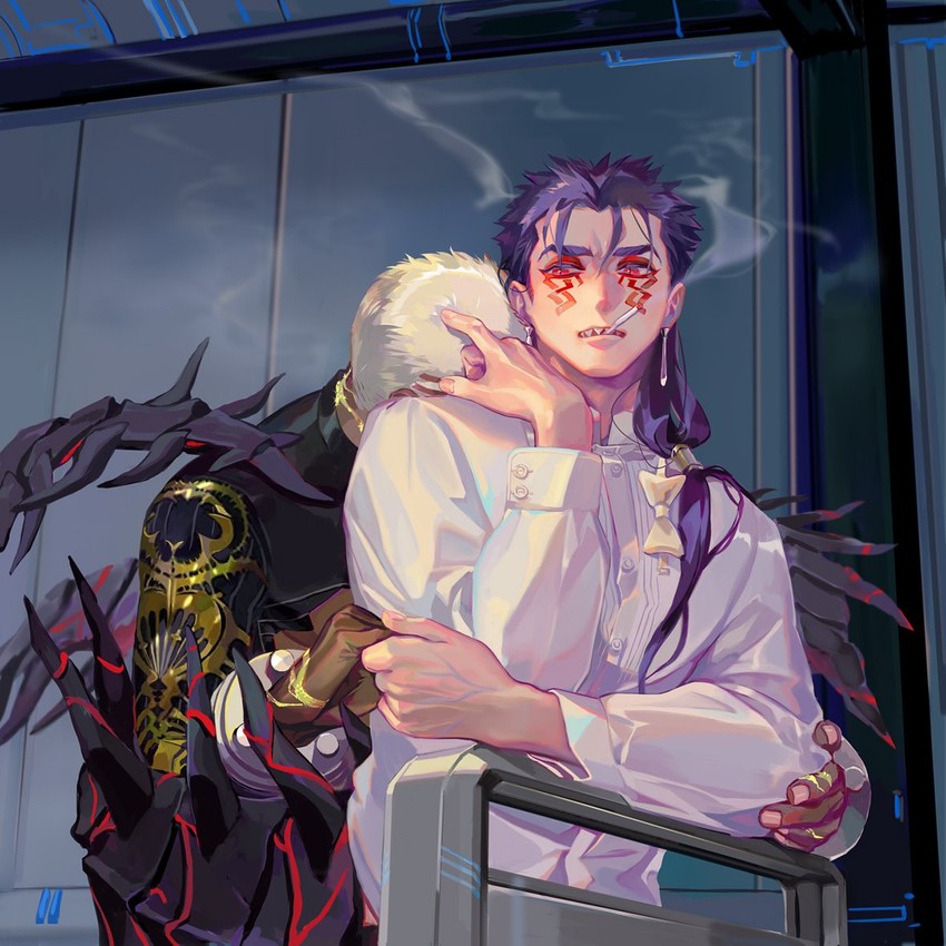 cu chulainn, cu chulainn alter, and emiya alter (fate and 1 more) drawn by taro-k