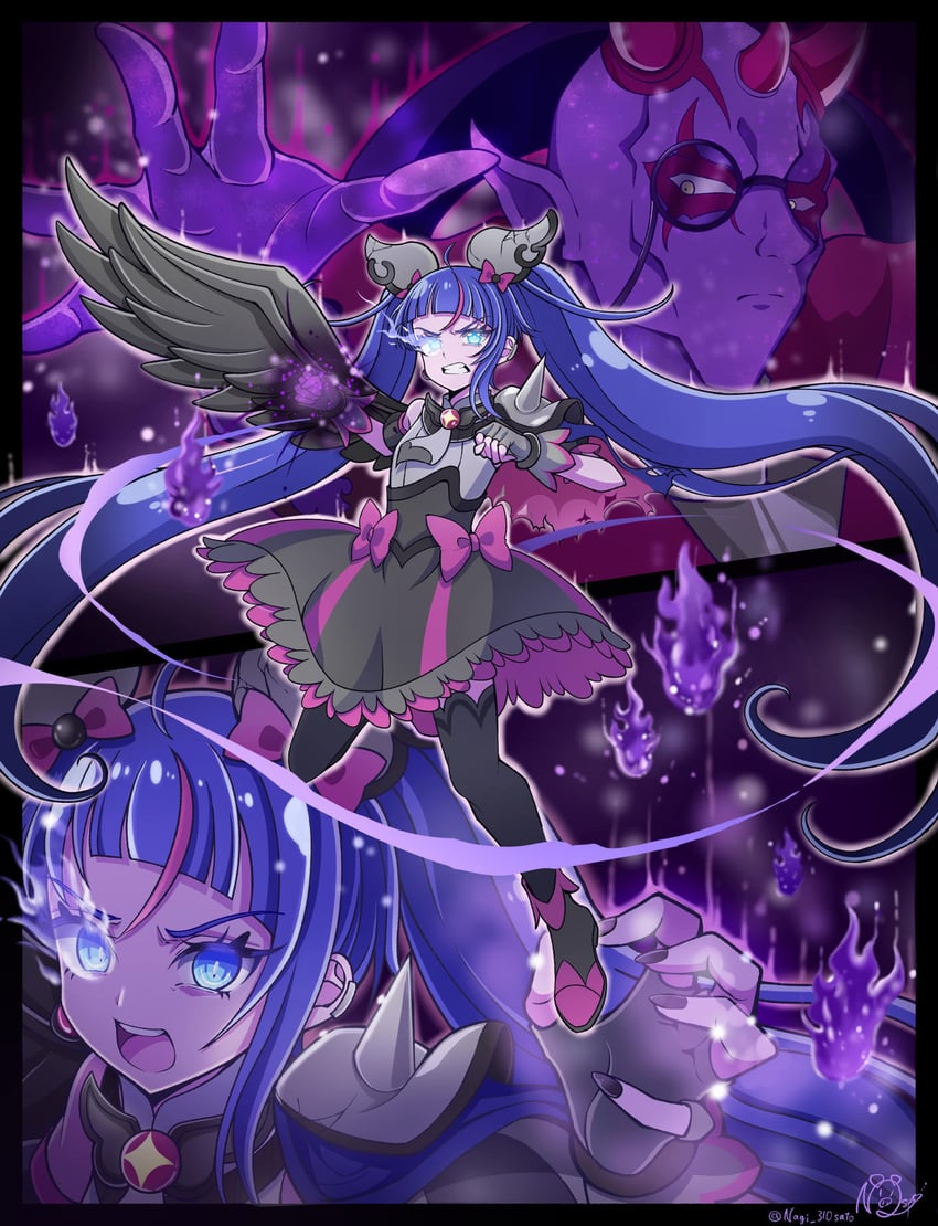 sora harewataru, cure sky, and skearhead (precure and 1 more) drawn by satowa_(circuit)