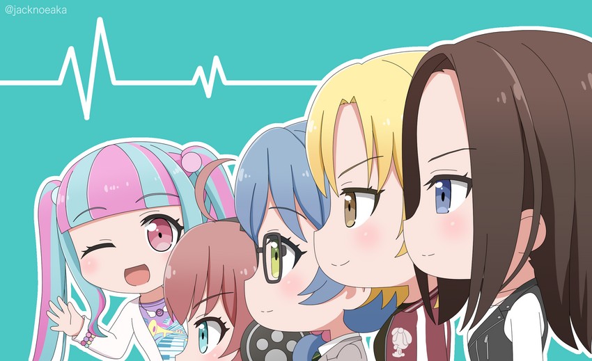 tamade chiyu, nyubara reona, wakana rei, asahi rokka, and sato masuki (bang dream!) drawn by jack_(jacknoeaka)