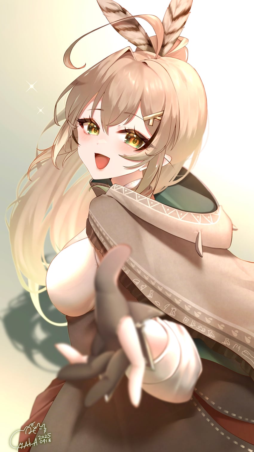 nanashi mumei (hololive and 1 more) drawn by maka_aratame