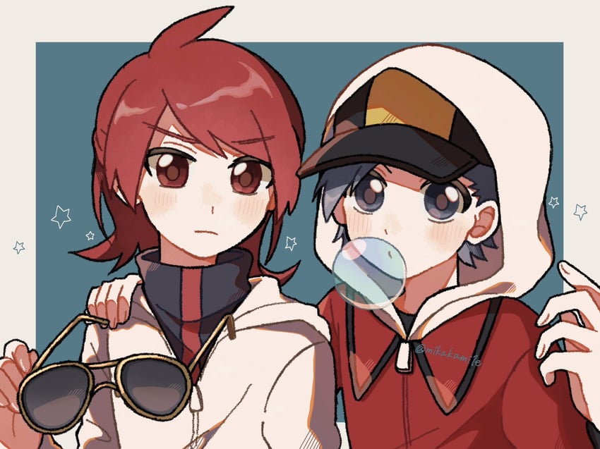 ethan and silver (pokemon and 1 more) drawn by mikakami1e