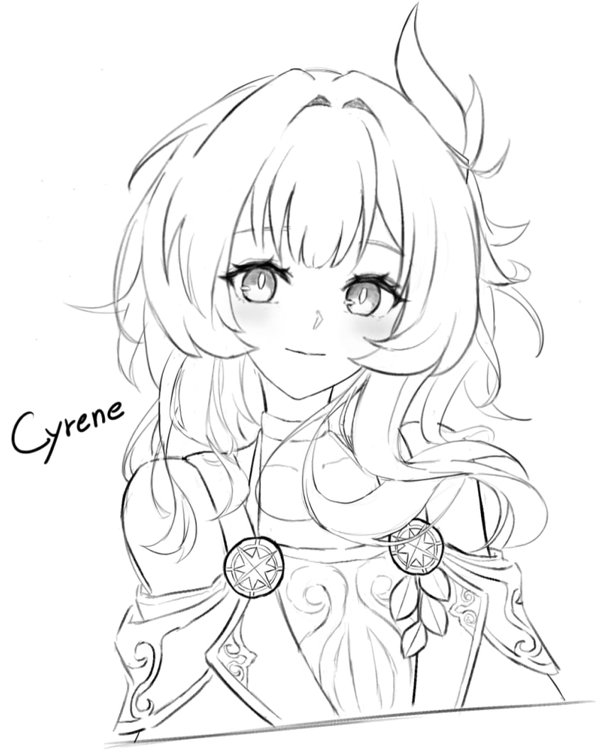 cyrene (honkai and 1 more) drawn by doremifasorachi