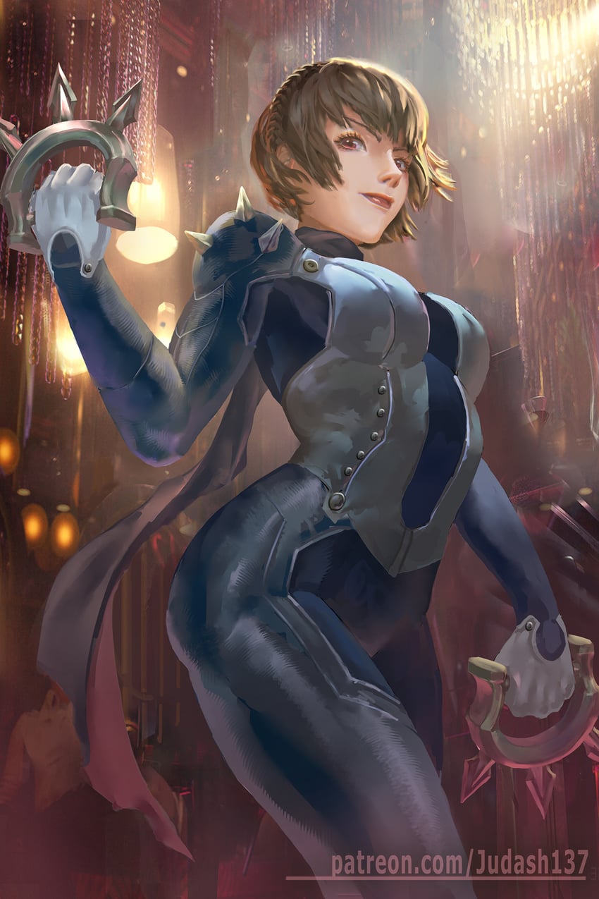 niijima makoto (persona and 1 more) drawn by judash137