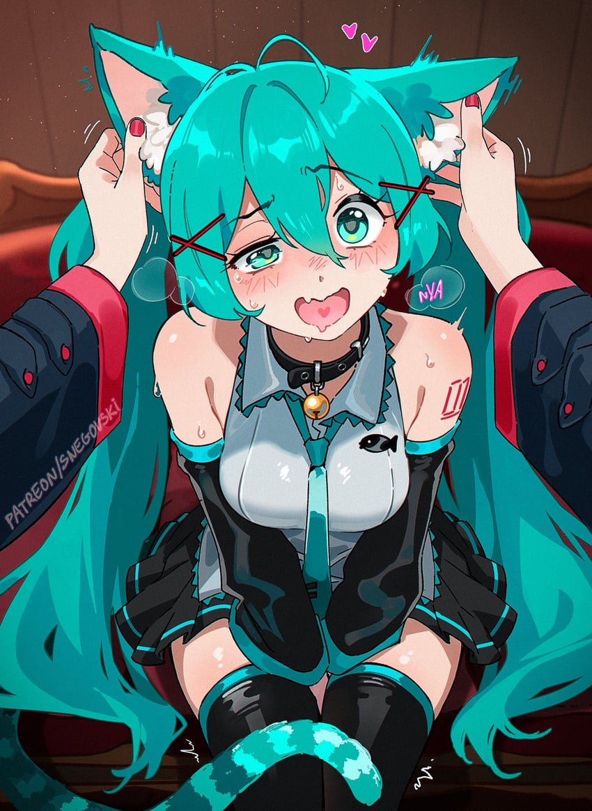 hatsune miku and kasane teto (vocaloid and 1 more) drawn by snegovski