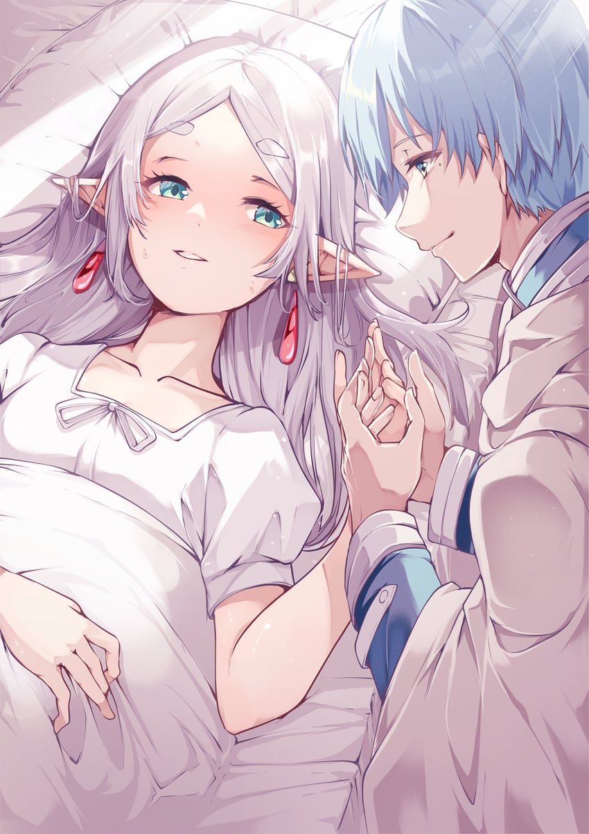frieren and himmel (sousou no frieren) drawn by risumi_(taka-fallcherryblossom)