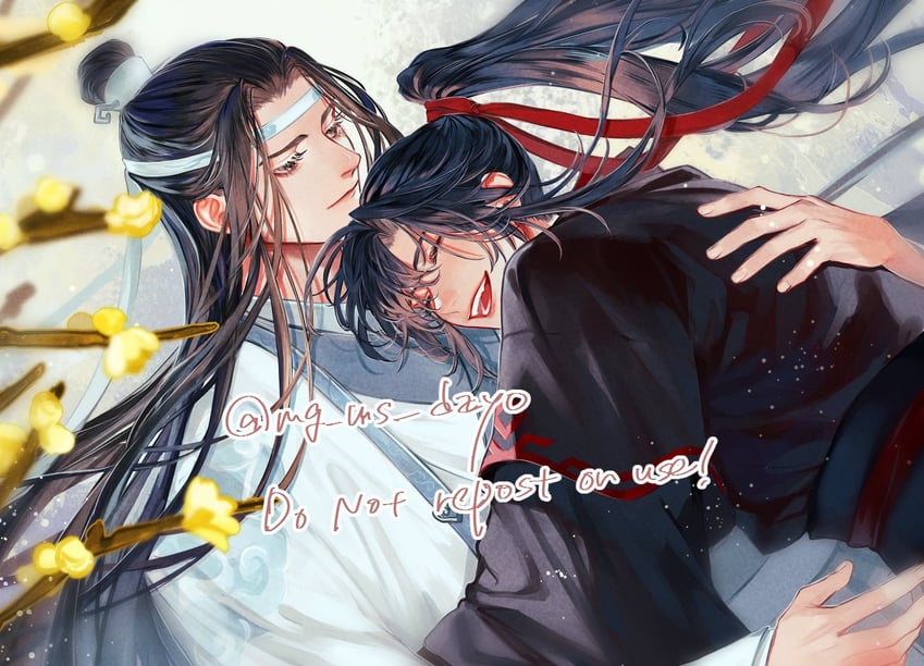wei wuxian and lan wangji (modao zushi) drawn by mg_ms_dayo