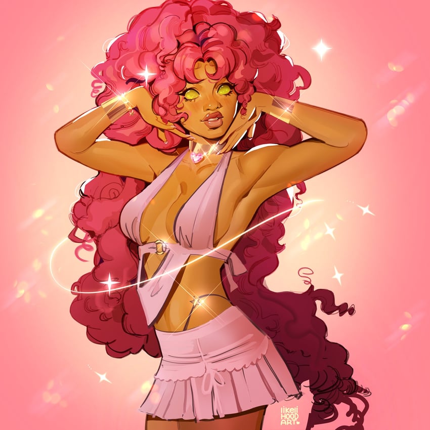 starfire (dc comics and 2 more) drawn by likelihood_art