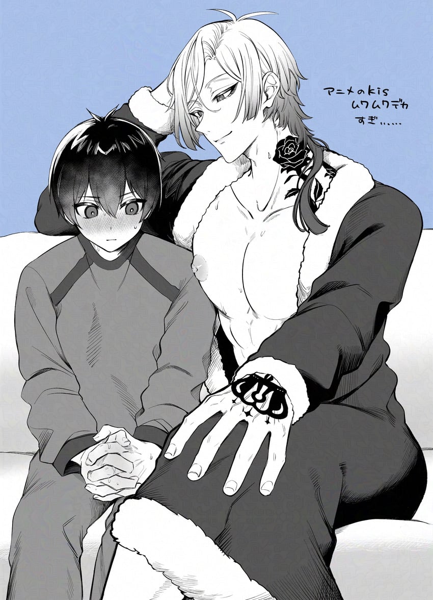 isagi yoichi and michael kaiser (blue lock) drawn by pio2pi