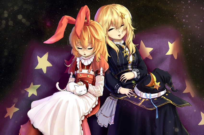 kirisame marisa, ellen, and sokrates (touhou) drawn by bloody_cuke