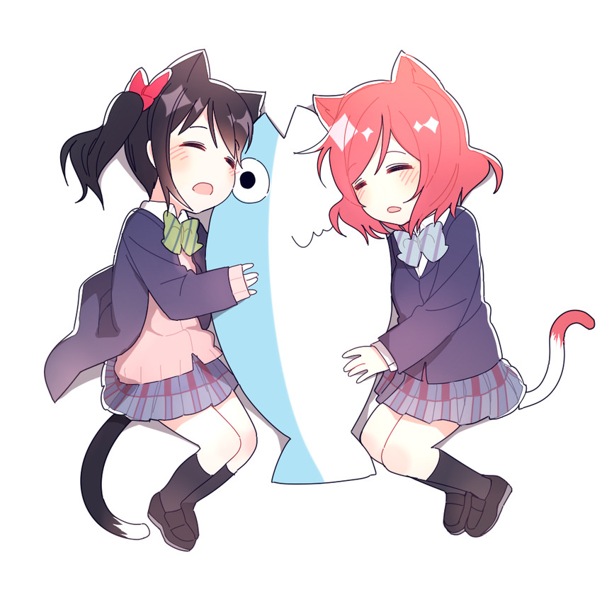 nishikino maki and yazawa nico (love live! and 1 more) drawn by 14_(vision5032)