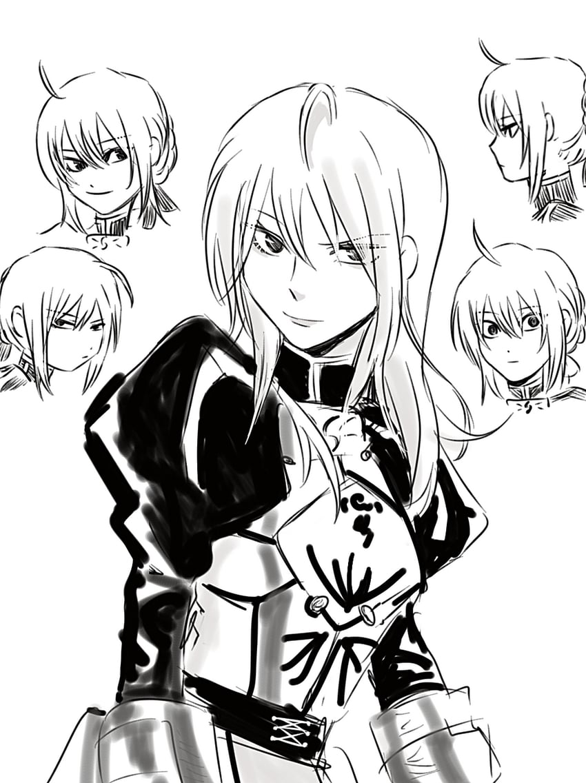 artoria pendragon and saber (fate and 1 more) drawn by dailyarturiartfgo