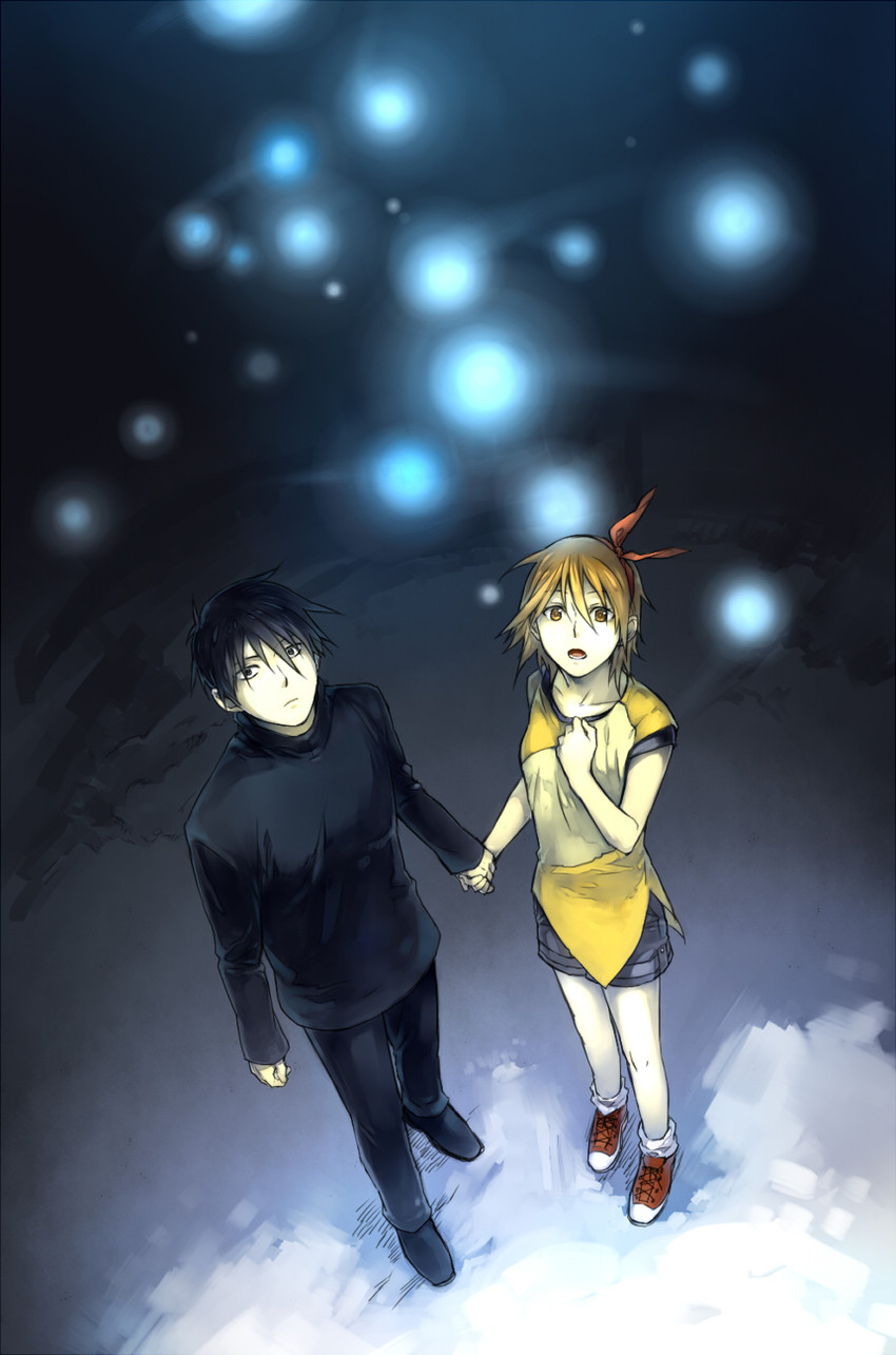 kanzaki shiori and suga koutarou (kirisame ga furu mori) drawn by rh0012