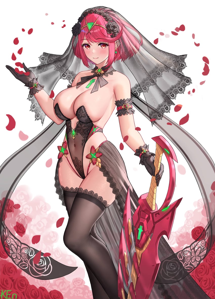 pyra (xenoblade chronicles and 1 more) drawn by ken-san
