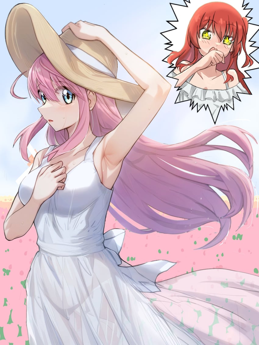 gotoh hitori and kita ikuyo (bocchi the rock!) drawn by ryuhirohumi
