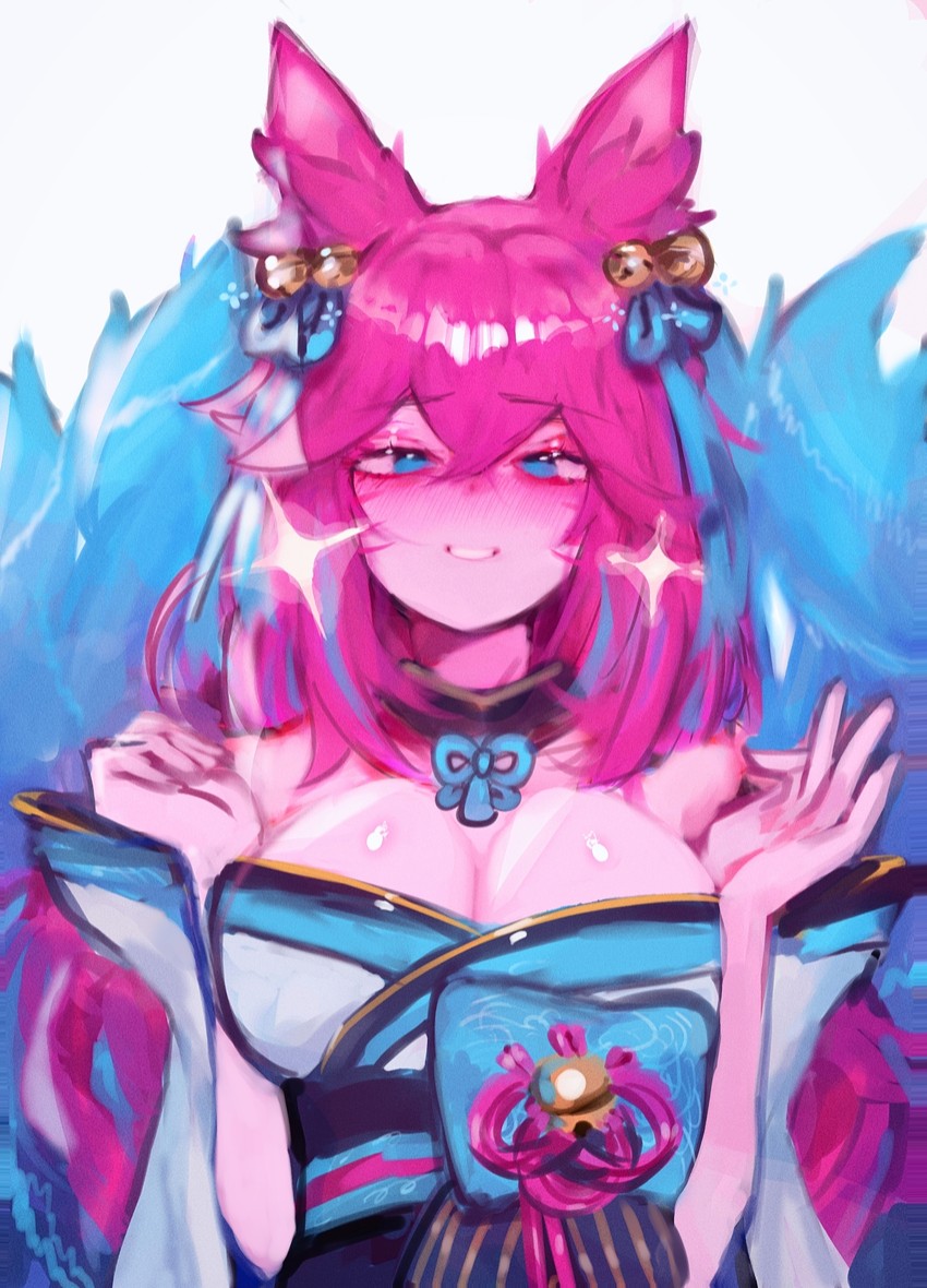 ahri and spirit blossom ahri (league of legends) drawn by moecode