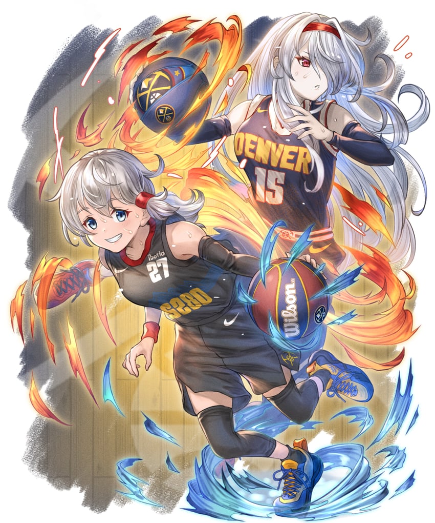 colorado, denver, nikola jokic, and jamal murray (azur lane and 3 more) drawn by yakkuro