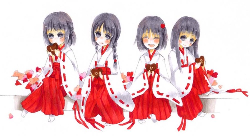 kuze hisame, kuze amane, kuze minamo, and kuze shigure (fatal frame and 1 more) drawn by haro-ru