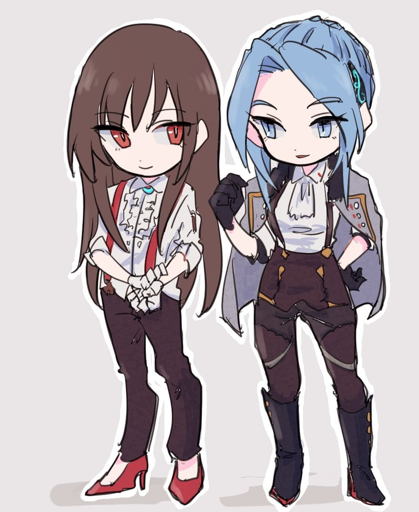 yanagi mion and hanamura shiki (heaven burns red) drawn by kulfiq