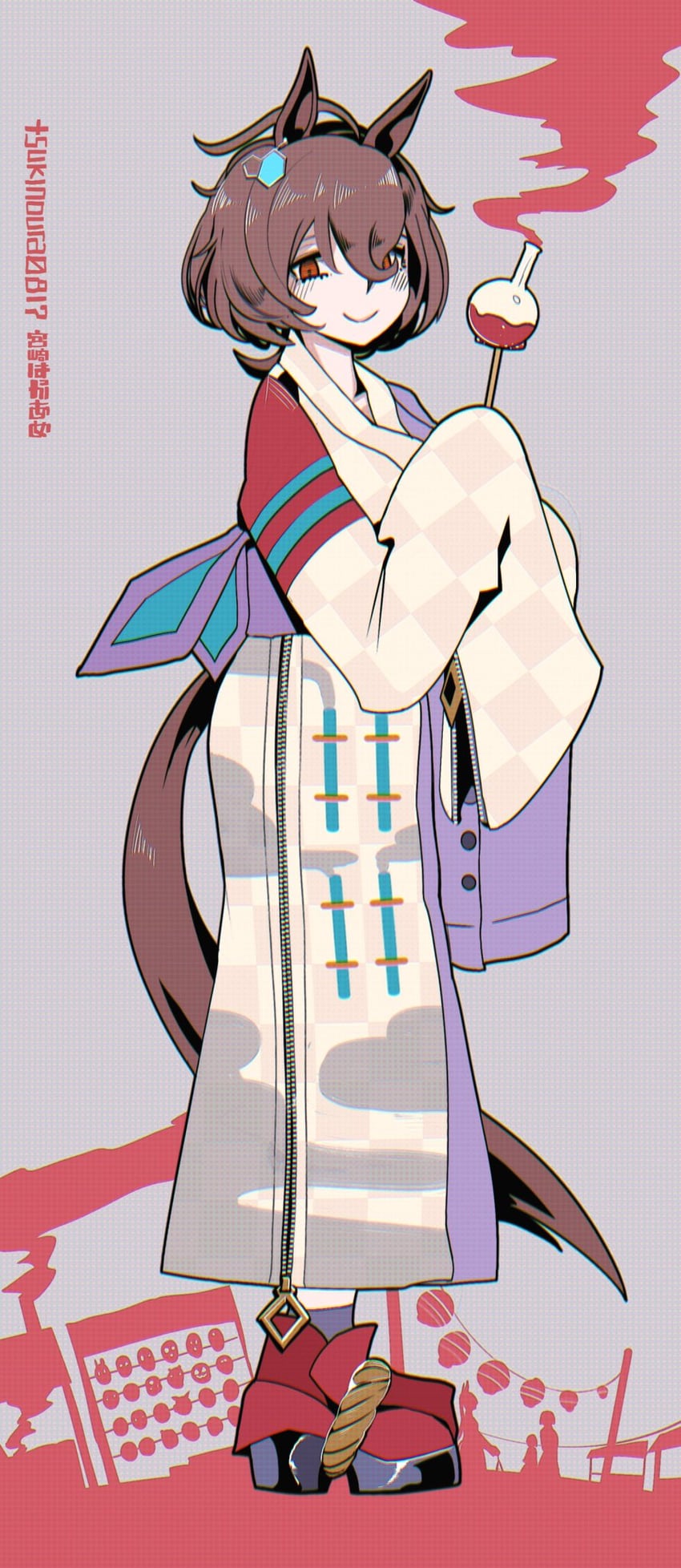 agnes tachyon (umamusume and 1 more) drawn by hakkasame