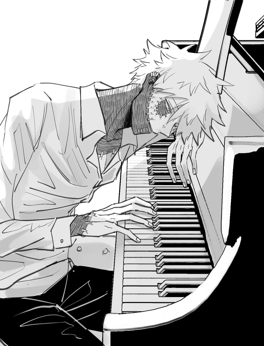 dabi and todoroki touya (boku no hero academia) drawn by bell_mha