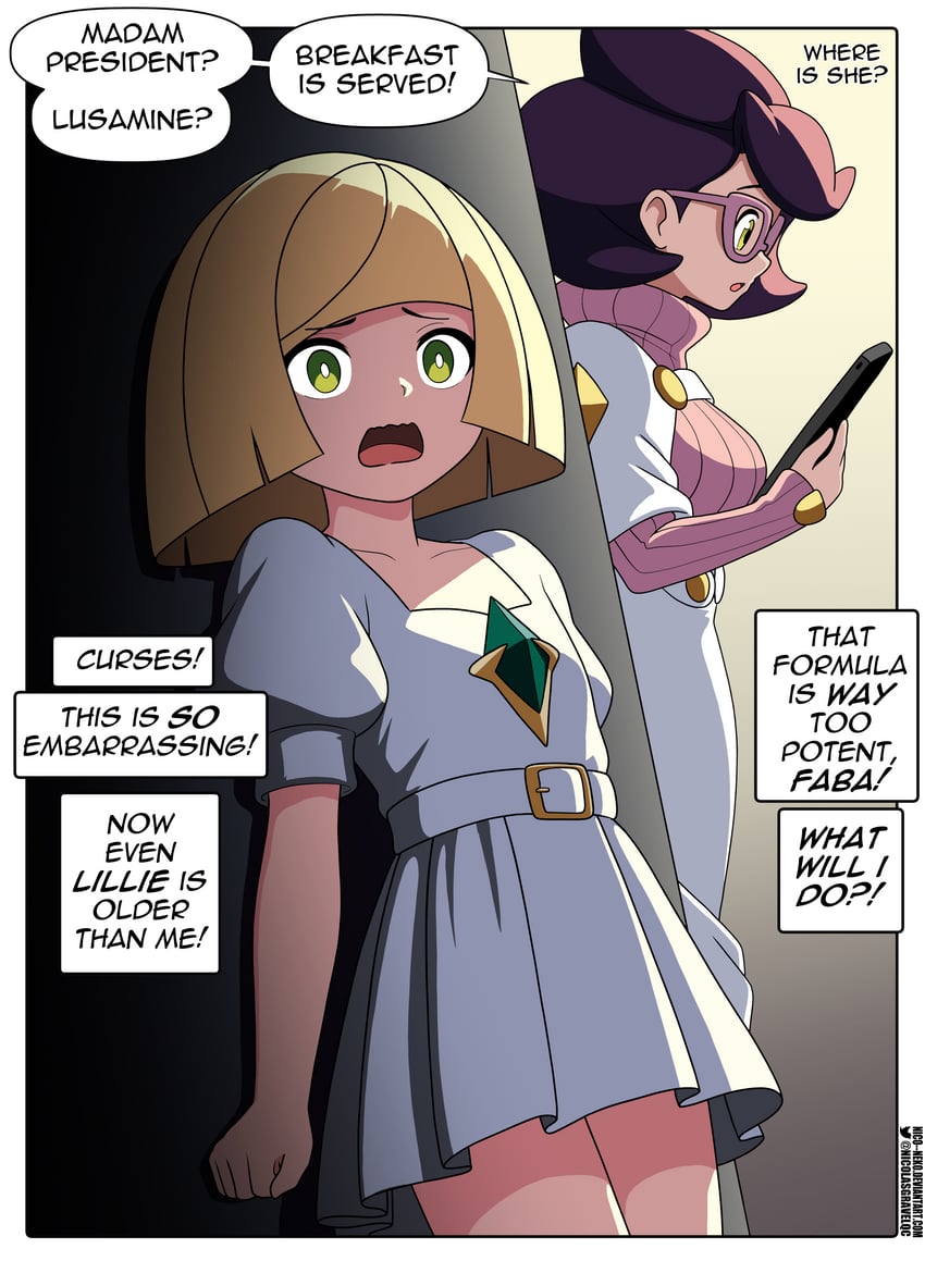 lusamine and wicke (pokemon and 1 more) drawn by nico-neko
