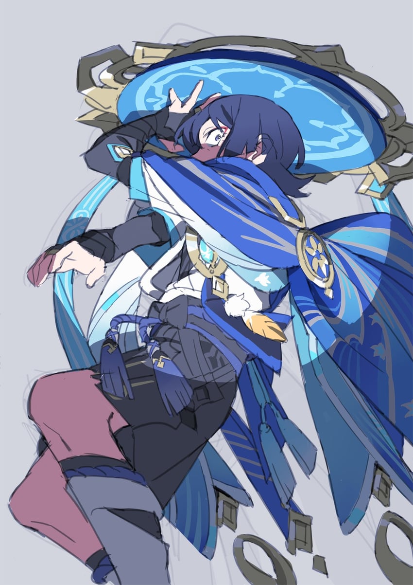 scaramouche and wanderer (genshin impact) drawn by wi_st_i