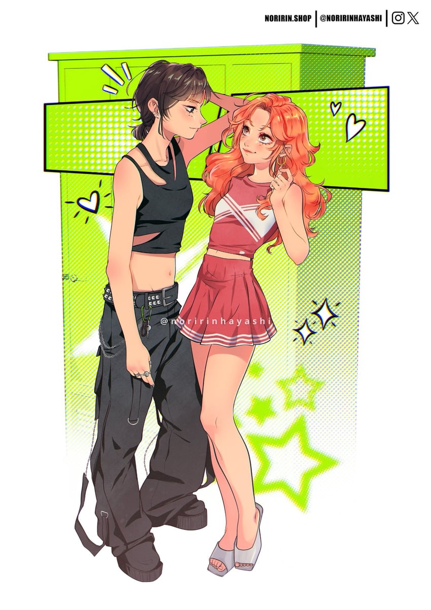 koga mitsuki and oosawa aya (kininatteru hito ga otoko ja nakatta) drawn by noririnhayashi