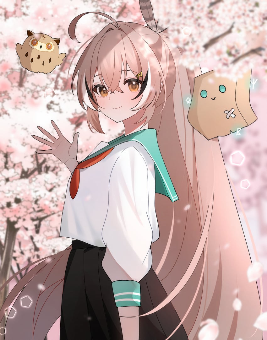 nanashi mumei, friend, and hootsie (hololive and 1 more) drawn by hana20000920
