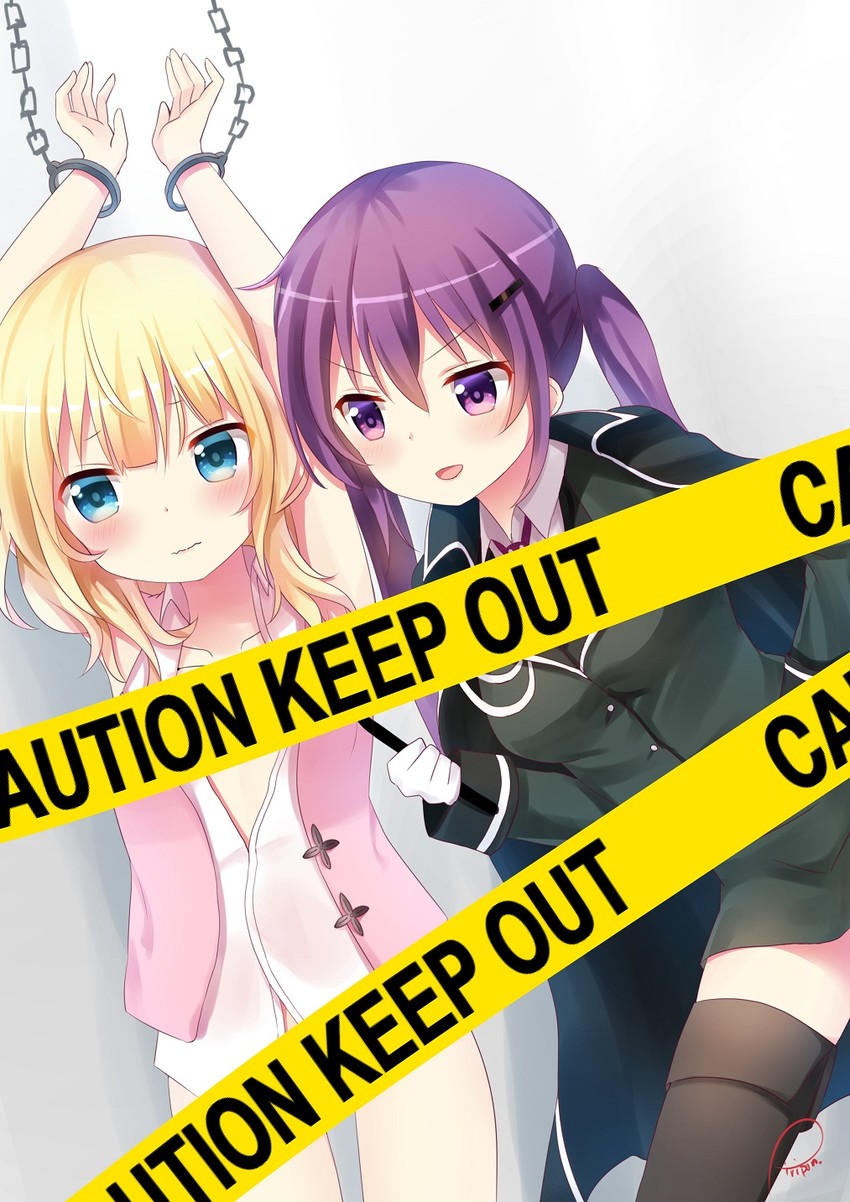 kirima syaro, tedeza rize, and phantom thief lapin (gochuumon wa usagi desu ka?) drawn by piripun