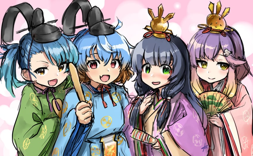 sado, tsushima, matsuwa, and fukae (kantai collection) drawn by ebizome
