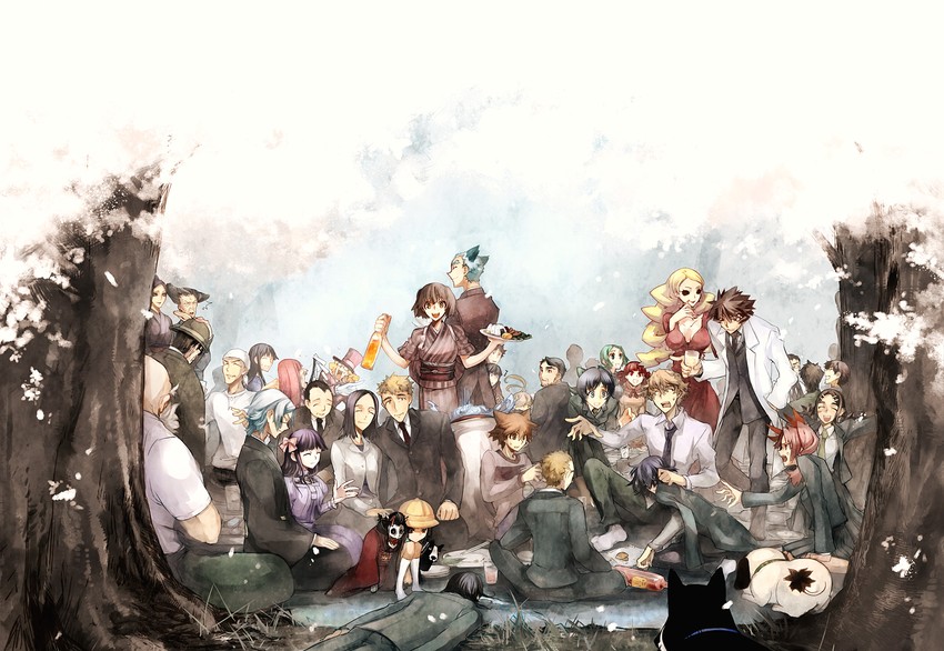 koide natsuno, mutou tooru, shimizu megumi, kirishiki sunako, tatsumi, and 27 more (shiki) drawn by kotono_(kt8k)