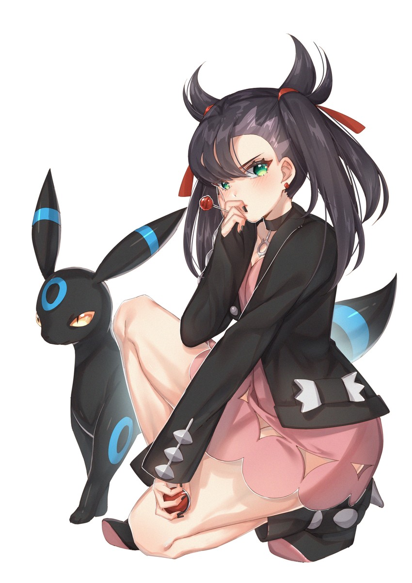 marnie and umbreon (pokemon and 1 more) drawn by alice_(mcaredor)
