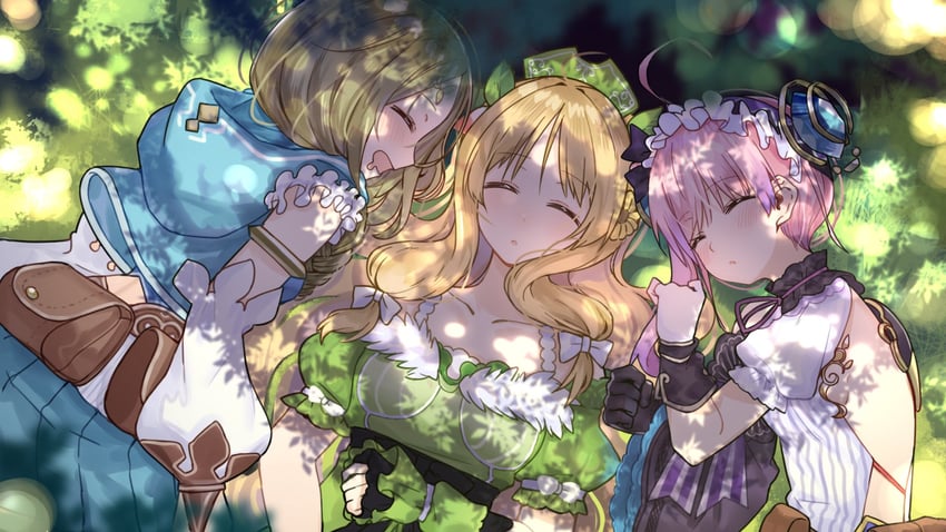 firis mistlud, ayesha altugle, and lydie malen (atelier and 3 more) drawn by ryuuno6