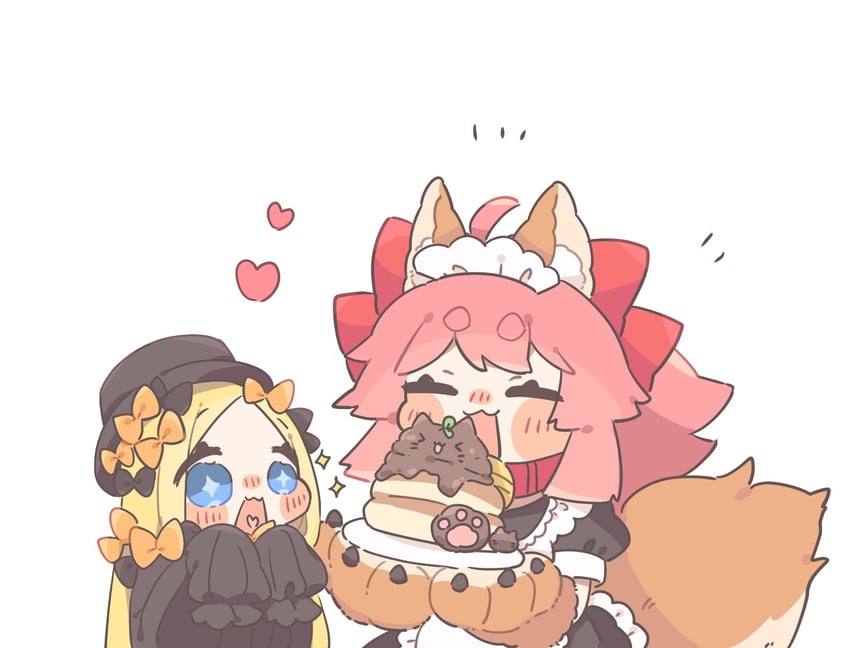 tamamo, abigail williams, and tamamo cat (fate and 1 more) drawn by anko_omotimoti