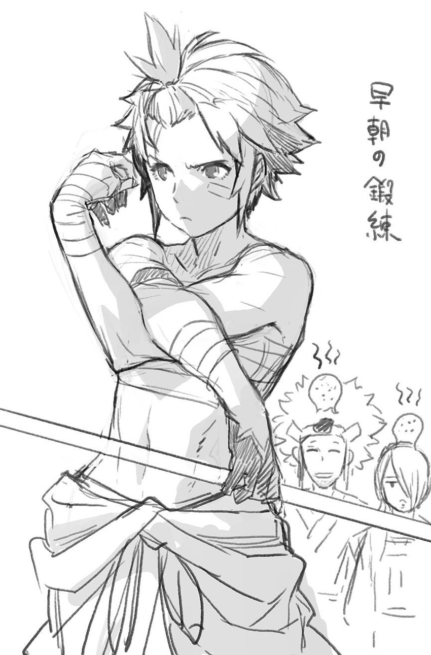 hinoka, setsuna, and azama (fire emblem and 1 more) drawn by kozaki_yuusuke