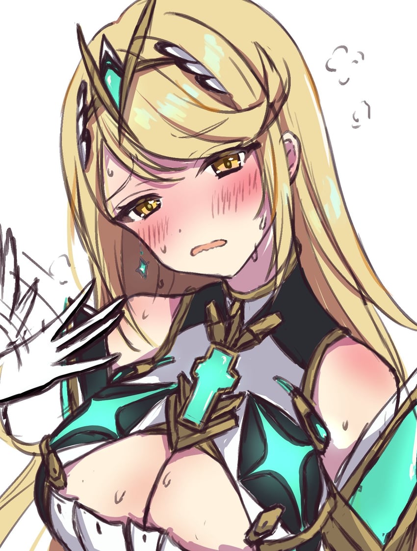 mythra (xenoblade chronicles and 1 more) drawn by norimaki_(nrmk_norinori)