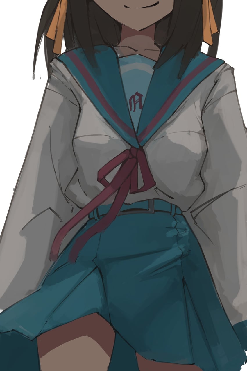 suzumiya haruhi (suzumiya haruhi no yuuutsu) drawn by pea_(poopingirl)