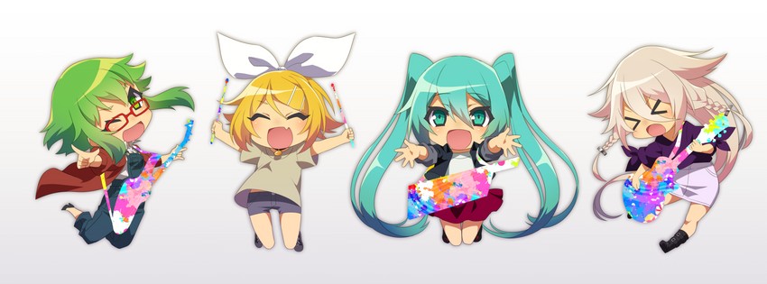 hatsune miku, kagamine rin, gumi, and ia (vocaloid) drawn by matsuda_toki