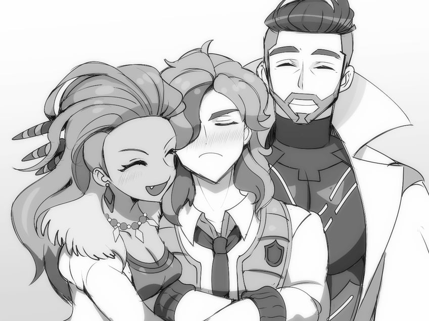 arven, professor sada, and professor turo (pokemon and 1 more) drawn by iskandar_(fetishbambi)