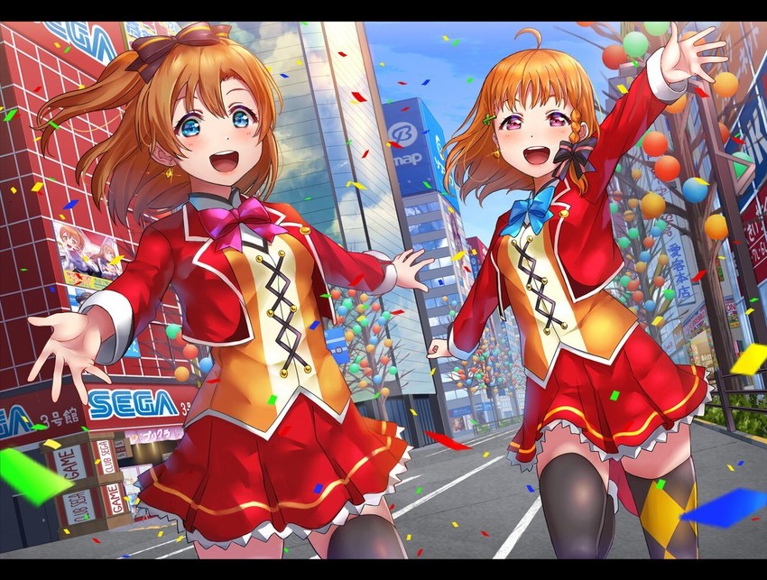 kosaka honoka, hoshizora rin, takami chika, and kunikida hanamaru (love live! and 4 more) drawn by usamaru67pi