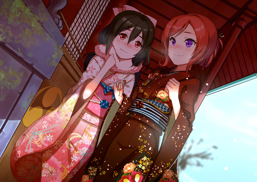 nishikino maki and yazawa nico (love live! and 1 more) drawn by zhanzheng_zi
