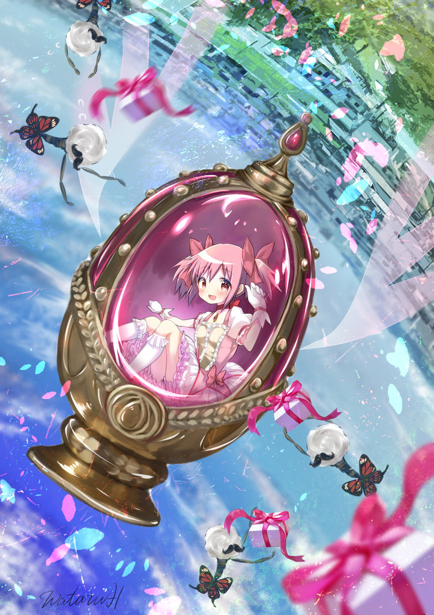kaname madoka and ultimate madoka (mahou shoujo madoka magica) drawn by hoshikage_wataru